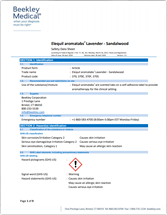 Document: Elequil Aromatabs REF 370 SDS